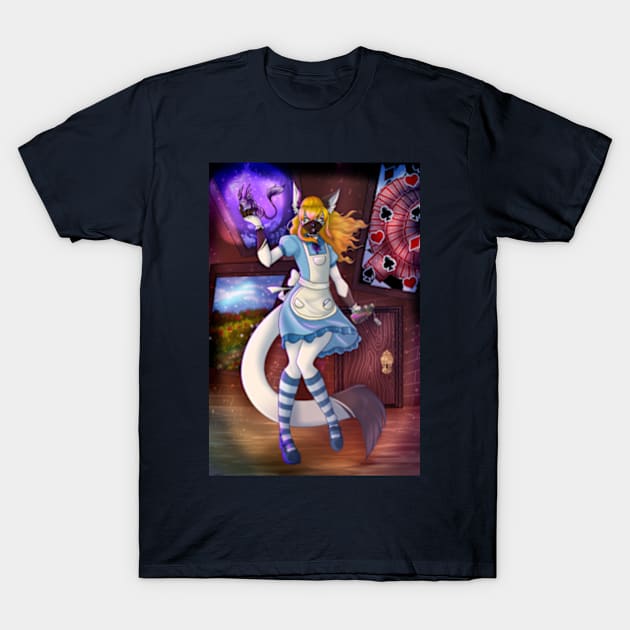 Alice - Down the rabbit hole T-Shirt by KeishaMaKainn